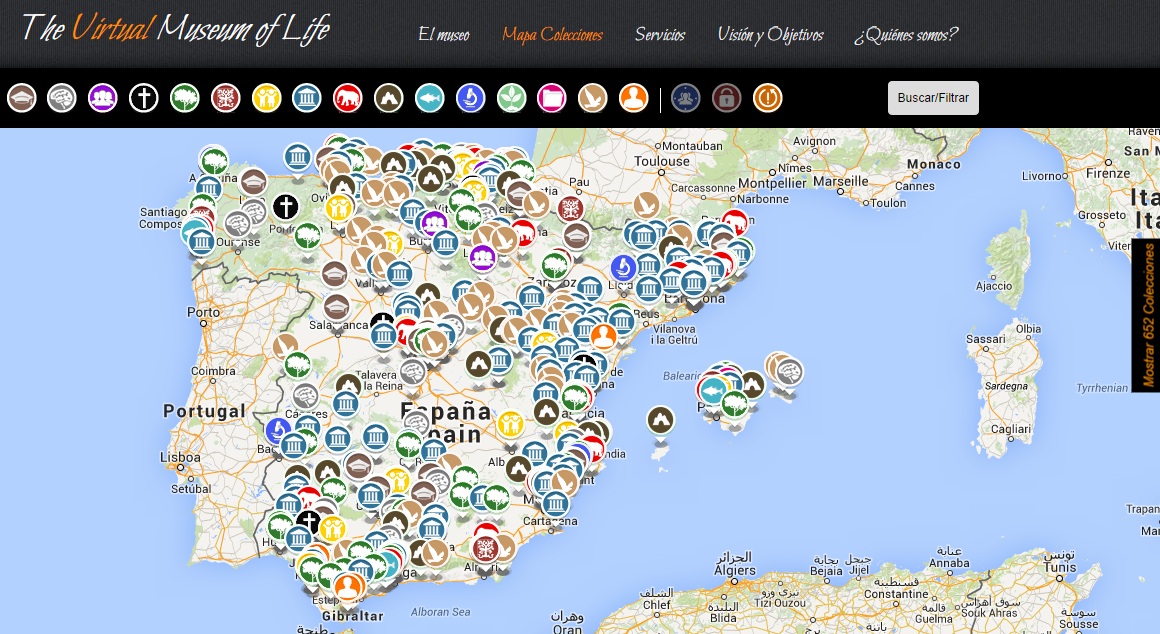 Mapa de colecciones científicas