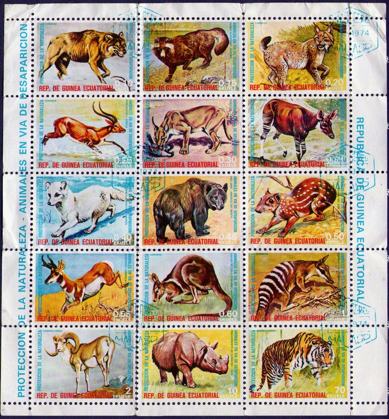 Sellos de fauna de Guinea Ecuatorial