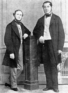 En la imagen, el físico Gustav Kirchhoff (a la izquierda) junto con el químico alemán Robert Bunsen (a la derecha). Ambos describieron los elementos químicos conocidos actualmente como Cesio y Rubidio (1.860 y 1.861 respectivamente)