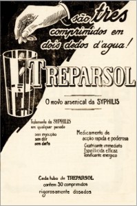 Imagen de anuncio de un remedio arsenical de lucha contra la sífilis.