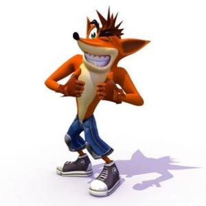 Imagen de Crash Bandicoot, protagonista del juego del mismo nombre.